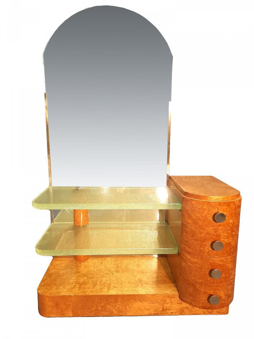 Psyche In Birch And Art Deco Glass Slabs