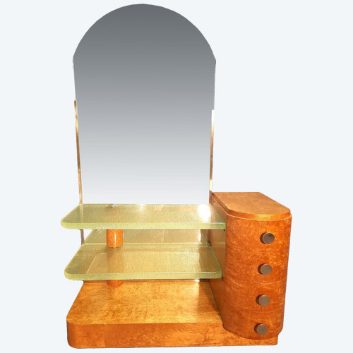 Psyche In Birch And Art Deco Glass Slabs