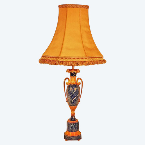 Maison Jansen Important Marble And Gilt Bronze Lamp Ht 98 Cm