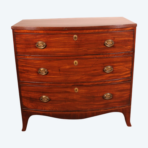 Petite Commode Bombée En Acajou époque Regency Circa 1800