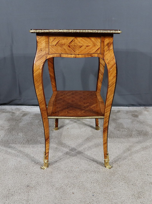 Small Precious Wood Coffee Table, Louis XV style - 1st part 19th century