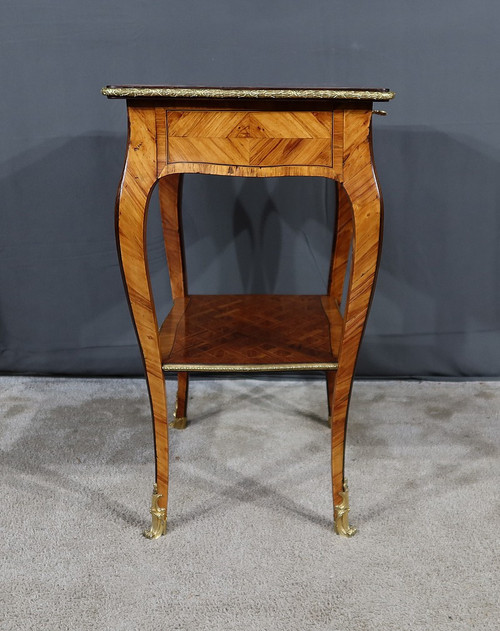 Small Precious Wood Coffee Table, Louis XV style - 1st part 19th century