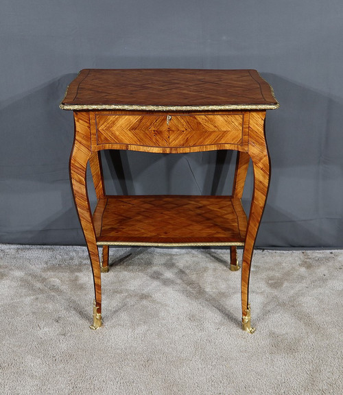 Small Precious Wood Coffee Table, Louis XV style - 1st part 19th century