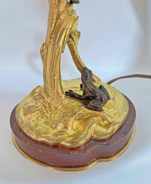 Lamp In Gilt And Patinated Bronze Auguste Delafontaine (1813-1892)