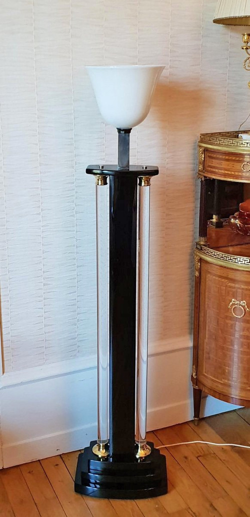 1970 Floor Lamp Lacquer And Lucite By Eric Maville And Jean Claude Mahey