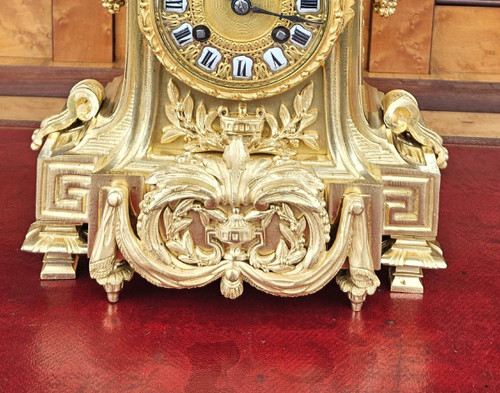 Louis XVI Borne Clock In Gilt Bronze