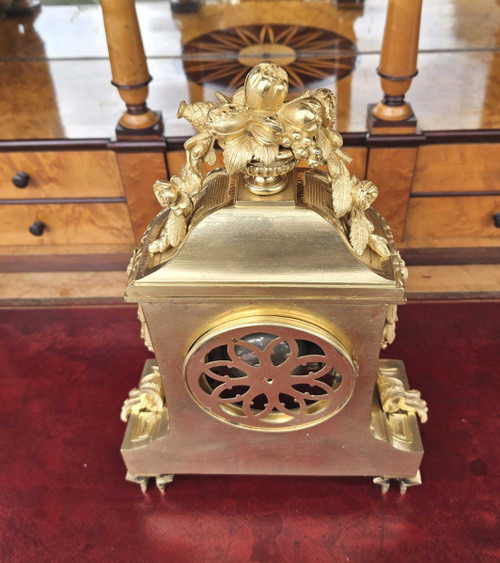 Louis XVI Borne Clock In Gilt Bronze