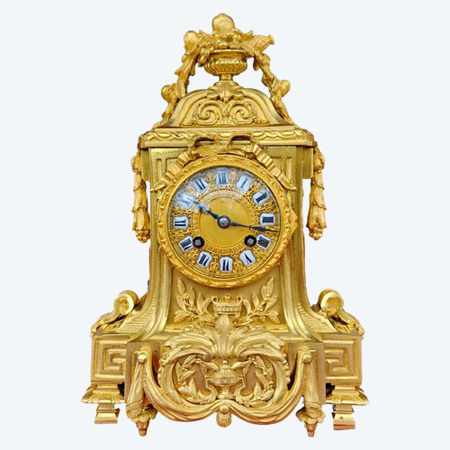 Louis XVI Borne Clock In Gilt Bronze