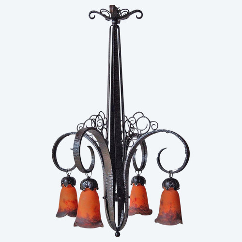 Lustre Art Déco Nics Frères Et Degué