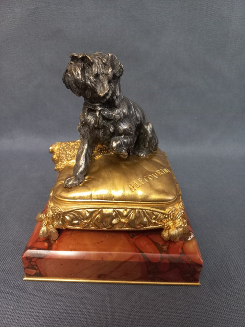 P Lecourtier Schmuckschatulle Silberbronze Und Goldbronze