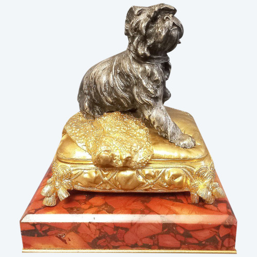 P Lecourtier Schmuckschatulle Silberbronze Und Goldbronze