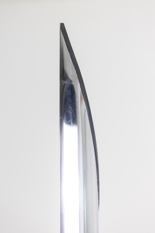 Stilnovo. Lampada da terra in acciaio inox lucido. Anni '70. LS5913589A