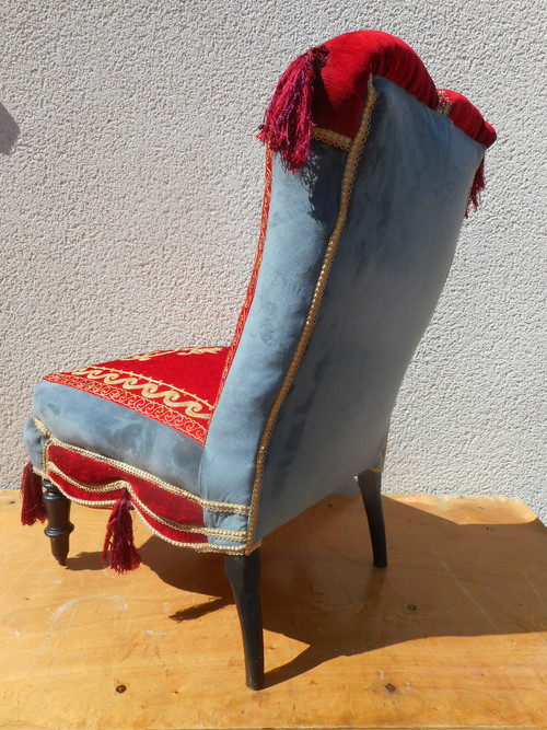 Pair of Napoleon III period low chairs