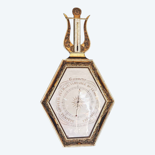 Barometer Golden Thermometer Empire period according to Torricelli