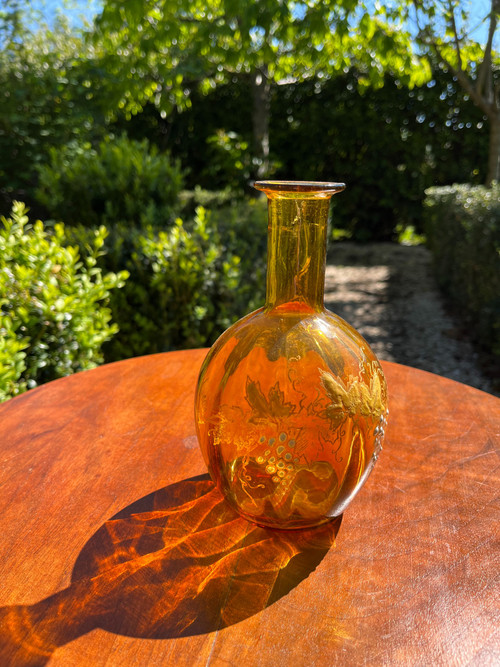 Carafe verre signé LEGRAS
