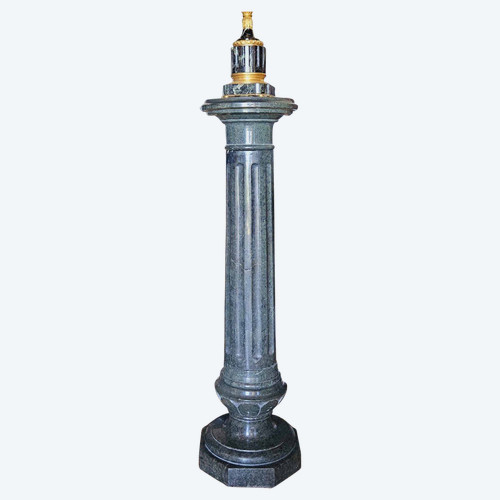 Green Marble Column, Italy, 19th Century