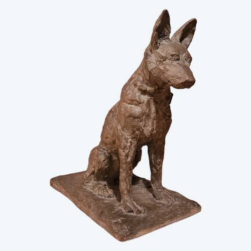Art Deco Terracotta Signed A. Thorand Paris 1935
