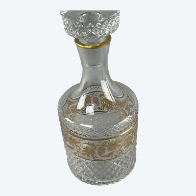 Caraffa di whisky in cristallo con decoro a forma di vite