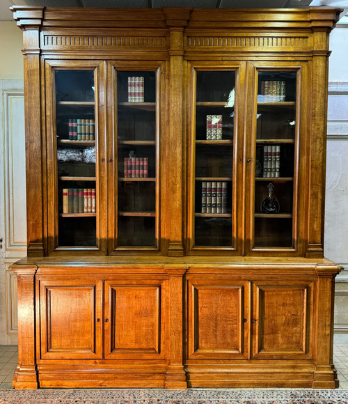 Grande libreria in rovere del XIX secolo 