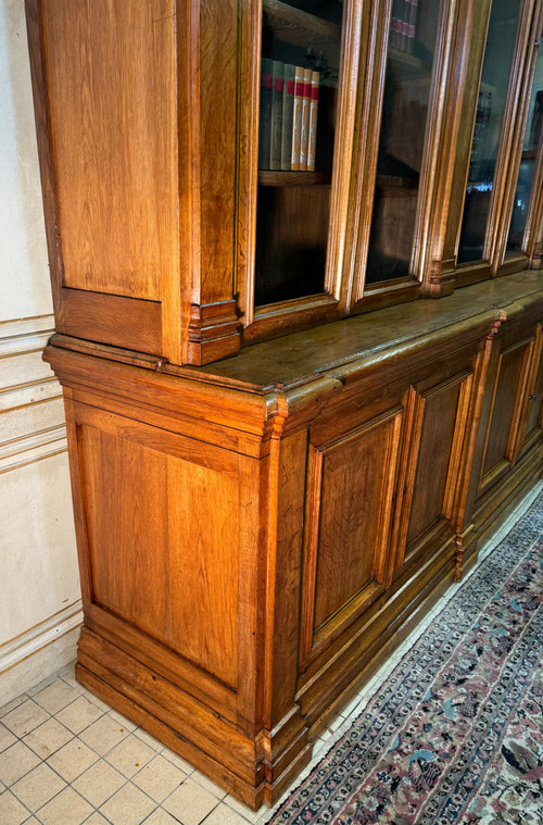 Grande libreria in rovere del XIX secolo 