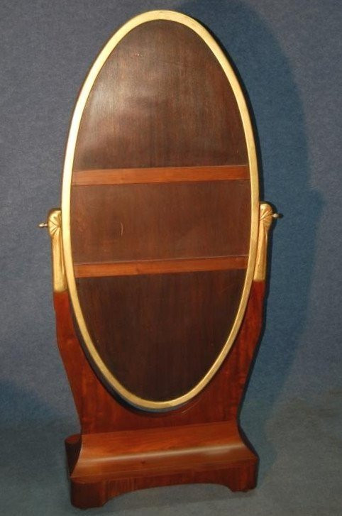 Art Deco Psyche In Carved Golden Wood And Inlaid Amaranth