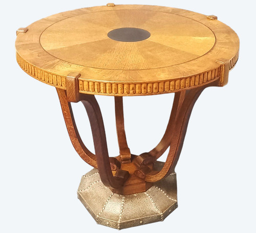 Art Deco pedestal table, De Coene Frères