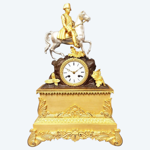 Orologio Napoleone Bonaparte In Bronzo Dorato E Argento, Inizio XIX Secolo
