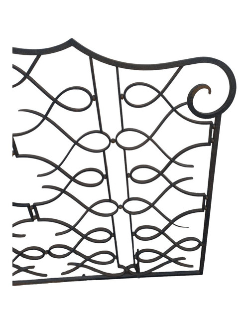 Importante Grille d'Intérieure Art Déco En Fer Forgé