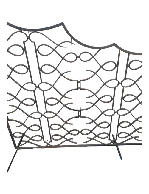 Importante Grille d'Intérieure Art Déco En Fer Forgé