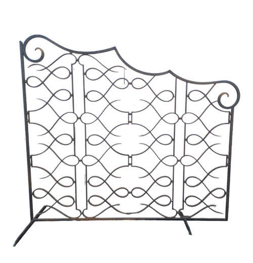 Importante Grille d'Intérieure Art Déco En Fer Forgé