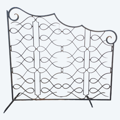 Importante Grille d'Intérieure Art Déco En Fer Forgé