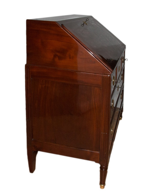 Commode Scriban En Acajou époque Louis XVI 
