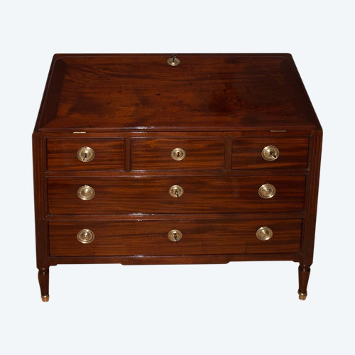 Commode Scriban En Acajou époque Louis XVI 