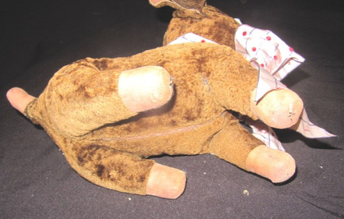 Peluche Bouldogue avec les yeux de verre années 1920 ou 1930