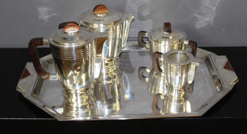 Coffee And Tea Service In Silver Metal Circa 1930