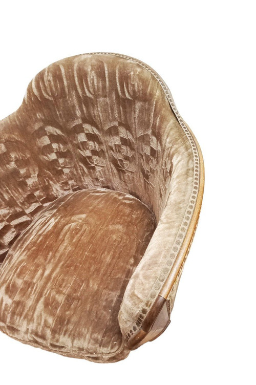 Pair of Art Deco 1930 Mahogany Armchairs and Fireside Chairs