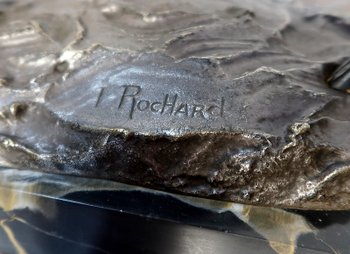 Important Bronze "The two Gazelles" signed I. Rochard - XXth