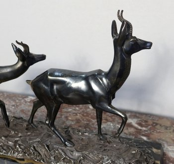 Important Bronze "The two Gazelles" signed I. Rochard - XXth