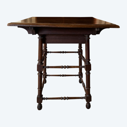Table en noyer massif, dite "de changeur"