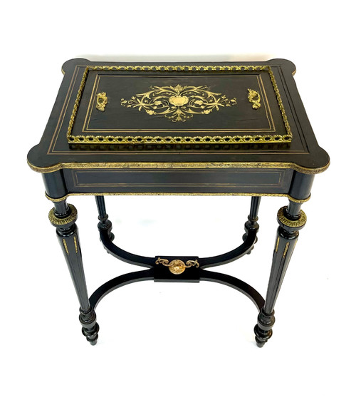 Napoleon III period planter in blackened wood