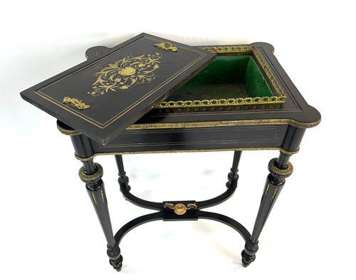 Napoleon III period planter in blackened wood