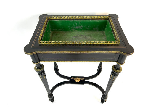 Napoleon III period planter in blackened wood