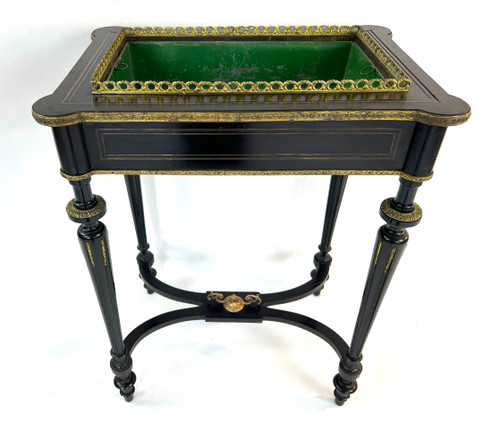 Napoleon III period planter in blackened wood