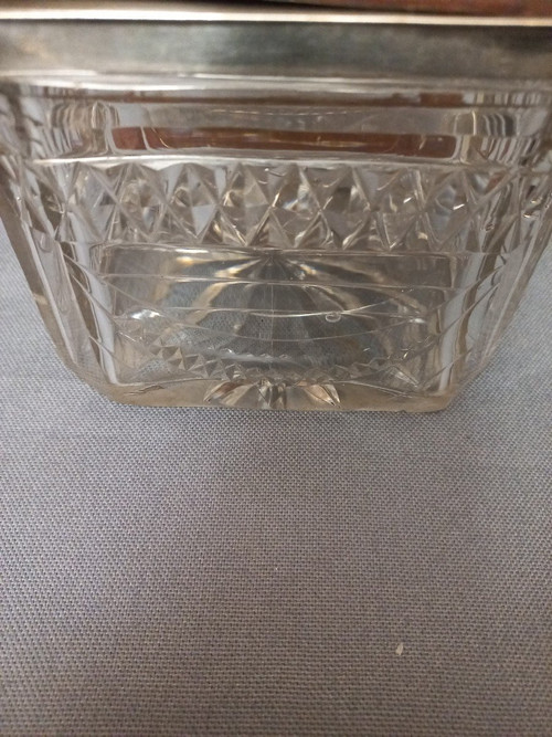 J Bramah Tea Box 1748-1814, In Coral Wood, Crystal and Silver