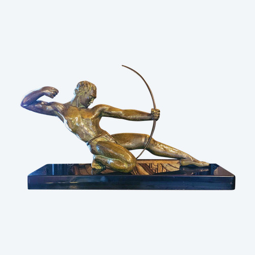 Arciere Art Déco Salvator Riolo in bronzo patinato