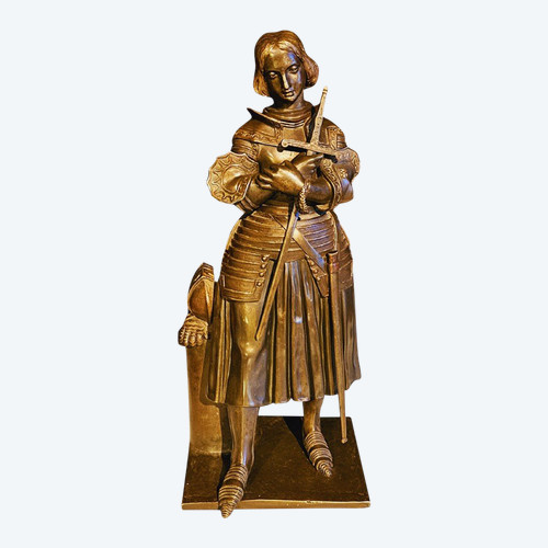 Maria d'Orléans (1813-1839) Santa Giovanna d'Arco In Bronzo