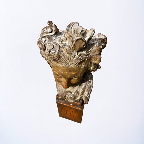 Fernando Ciancianaini (1889-1954) Scultura Originale in Terracotta - Busto di Giovane 