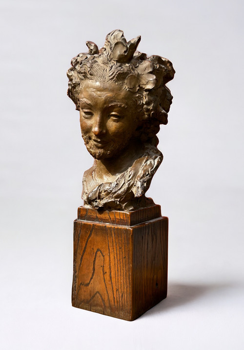 Fernando Ciancianaini (1889-1954) Scultura Originale in Terracotta - Busto di Giovane 