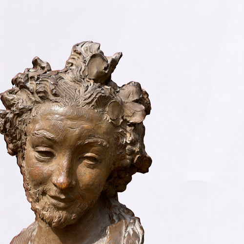 Fernando Ciancianaini (1889-1954) Scultura Originale in Terracotta - Busto di Giovane 