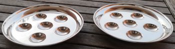 2 Wiskemann silver-plated snail serving plates